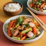 Quick and Easy Asian-Inspired Turkey Stir-Fry with Steamed Jasmine Rice